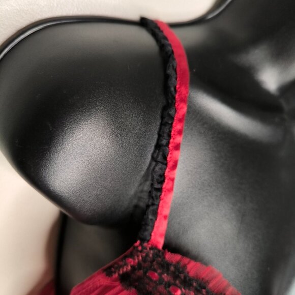 La Vie En Rose Babydoll Coquette Lolita Retro Flapper Pin-up Glam Lingerie L - Picture 7 of 9
